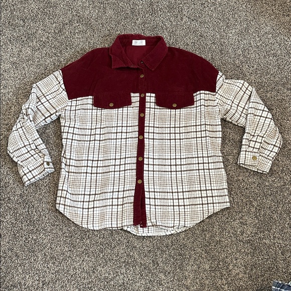 Liam & Co. Corduroy Flannel Snap Button Shirt Size  XL - Picture 1 of 6